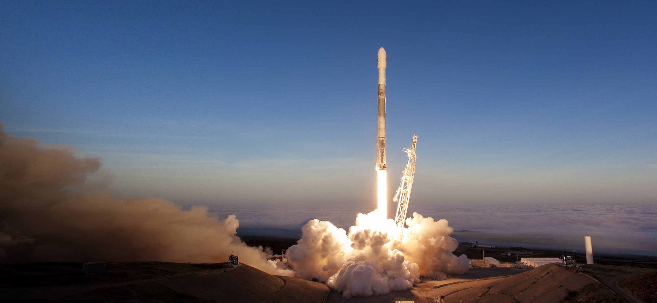 Falcon 9 in flight